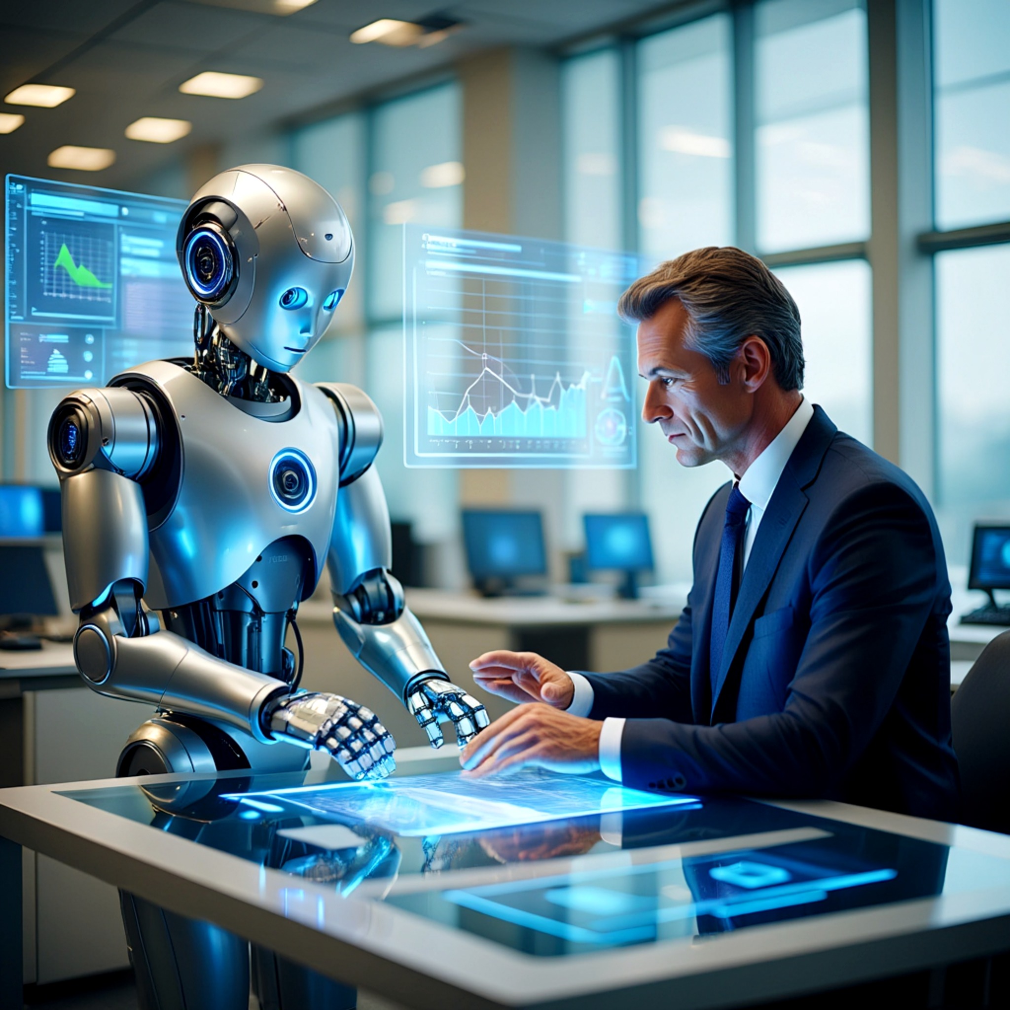 Colaboración entre humano y sistema inteligente en entorno empresarial